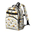 thumbnail image 2 of Excavator and Star White Pattern Cute School Backpack Bag for School with Padded Back and Adjustable Shoulder Straps 15.25"x11.5"x5.25", 2 of 5
