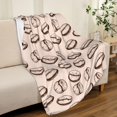 Coffee Style Blanket for Couch Bed Throw Blanket, Aesthetic Decorative