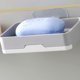 thumbnail image 4 of Caja de jabón, soporte para caja de drenaje, estante de plástico, instalación sin agujeros para baño, inodoro, gris oscuro, 1 capa, 4 of 5