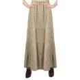 thumbnail image 5 of Women's Ankle Length Tiered Long Denim Prairie Skirt, 5 of 7