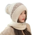 thumbnail image 2 of Dress Choice Womens Winter Beanie Hat and Knitted Scarf Set with Pom Soft Warm Knit Skull Cap for Women, 2 of 8