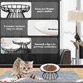 thumbnail image 5 of Cat-Bowls, Elevated Cat-Bowl, Raised Ceramic Cat-Dish with Metal Stand,Pet Water or Food Feeding Station,Dishwasher Safe, 5 of 6