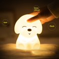 thumbnail image 3 of HSHDLDF LED Children's Night Light Cute Silicone Puppy Light USB Charging Colorful Remote Control and Pat Control Night Light Suitable for Children's Holiday Birthday Gift Bedroom Living Room Decora, 3 of 7