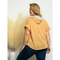 thumbnail image 2 of Plus size solid sleeve ruffle hoodie top, 2 of 2