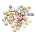 thumbnail image 1 of 50 cuentas acrílicas para manualidades, cuentas espaciadoras redondas con forma de calabaza para hacer bisutería., 1 of 7