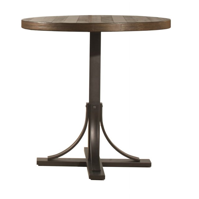 Bowery Hill Contemporary Round Counter Height Dining Table in Brown