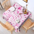 thumbnail image 2 of Pink Breast Cancer Square Tablecloth,Waterproof Square Table Cover,Wipeable Spillproof Washable Table Cover for Home Kitchen Party Decor 42"X42"(107x107cm), 2 of 6