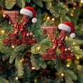 thumbnail image 2 of Christmas Tree Ornaments 2D Acrylic Monogram Pendants With Santa Hat 26 Letters Hanging Decorations For DIY Crafts And Home Decor, 2 of 5