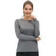 thumbnail image 3 of MIER Women's UPF 50+ Sun Protection T-Shirt Long Sleeve Outdoor Shirts, Quick Dry, Dark Gray, S, 3 of 6