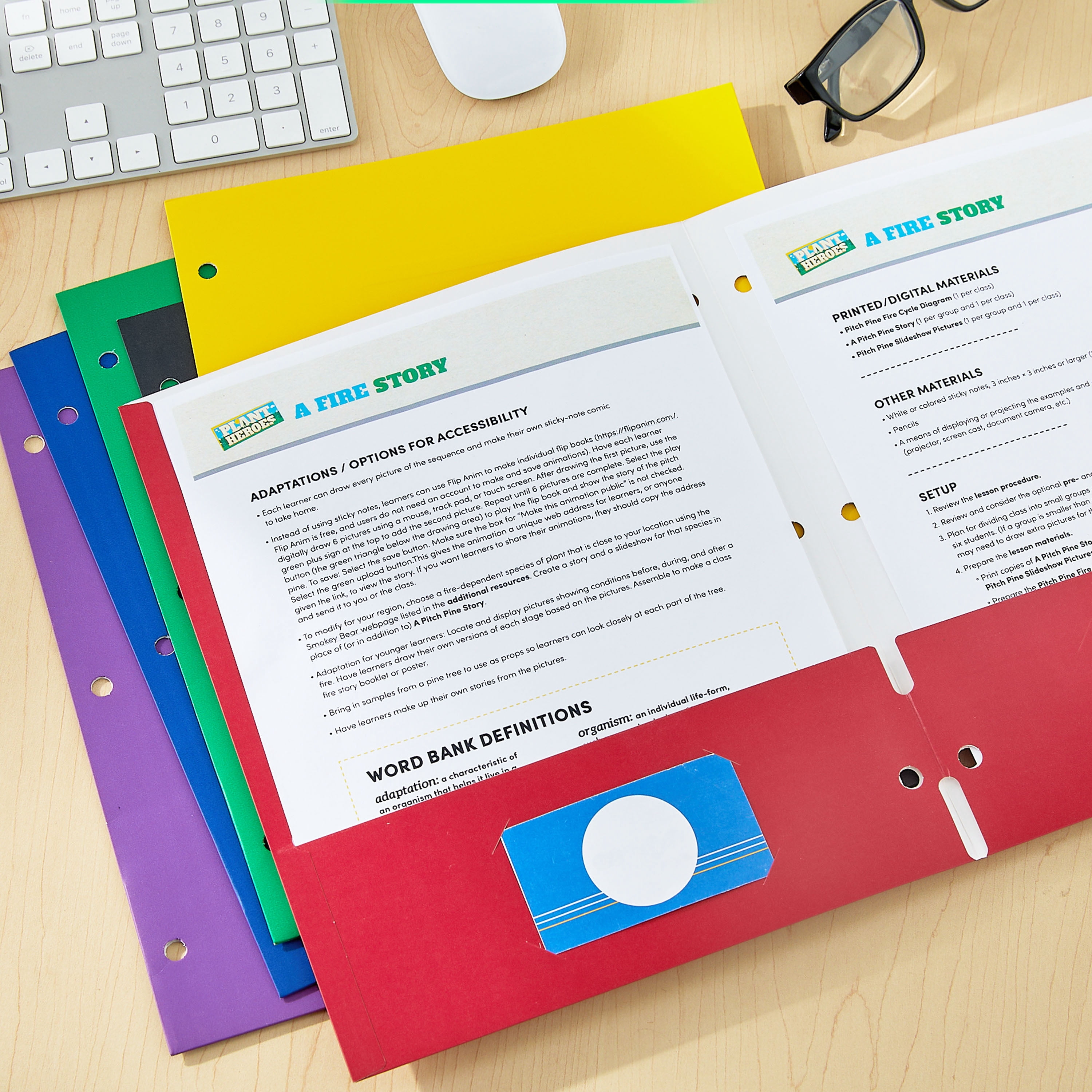 Pen+Gear 2-Pocket Paper Folders, Letter Size, Assorted Colors, 40-Count