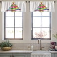 thumbnail image 4 of LALILO Kitchen Curtain Valance Merry Christmas Christmas Tree Rod Pocket Window Curtain 52"x 18" Set of 2, 4 of 7