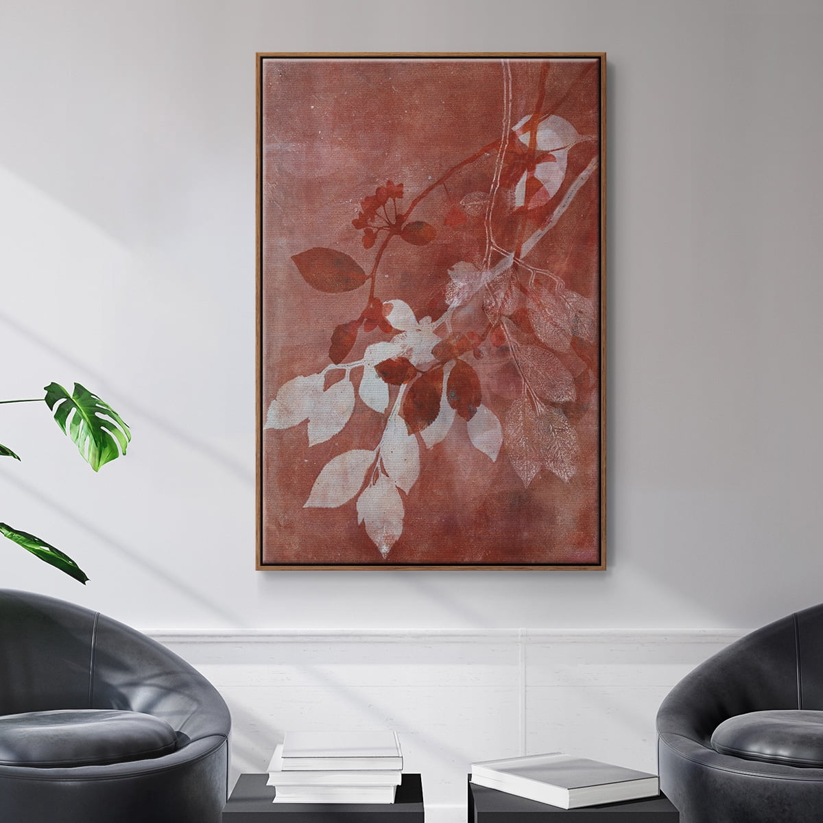Branching Out XVI Framed Premium Gallery Wrapped Canvas - Ready to Hang - 17 x 25 - Walnut Floating Frame