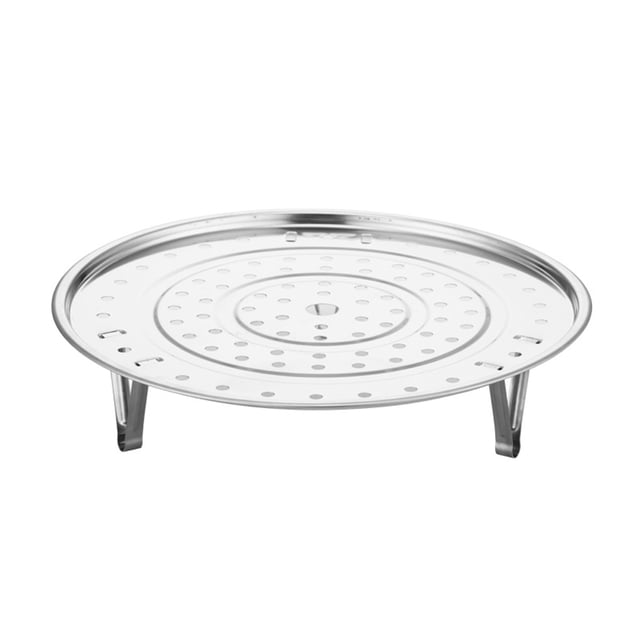 CSChome Stainless Steel Steamer Rack Stainless Steel Steamer Rack with Removable Stand Stackable Multifunction Heat-Resistant Steaming Tray Steamer Steamer Rack with Removable Stand
