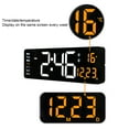 thumbnail image 5 of Wall Clock with Backlight - Large Screen, Remote Control, Simple Living Room Wall Mounted LED Alarm Clock - 1 Set for Home, 5 of 8