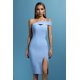 thumbnail image 1 of Vestido Dizzt, sin mangas, con un solo hombro, vendaje midi, 1 of 6
