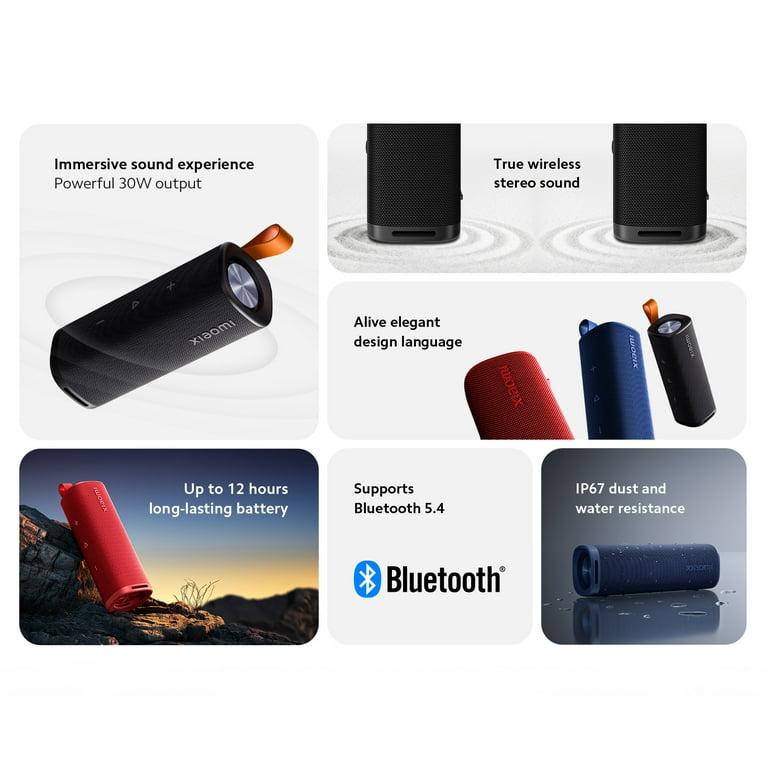 Xiaomi 30W Portable Bluetooth Speaker - IP67 Waterproof, 20H