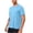 Light Blue, variant on Men's Running Workout Shirts Short Sleeve Athletic T-Shirt Quick Dry Breathale Moisture Wicking Tops (XL, Light Blue)