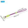 thumbnail image 2 of Uxcell 2Pcs Paracord Lanyard Keychain with Spring Ring, Purple, Light Green, 2 of 7
