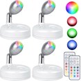 thumbnail image 1 of 4-Pack Battery Operated Indoor Spot Lights, 13 Color Indoor Plant Lights, Decor Wall Lights for Pictures, Display Lights for Tree Artwork and Bookshel, 1 of 5