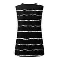 thumbnail image 5 of Brilliant Womens Tank Tops Plus Size Fashion Women's Summer V-Neck Sleeveless Striped Casual Tank Top Blouse (Black,XL), 5 of 6