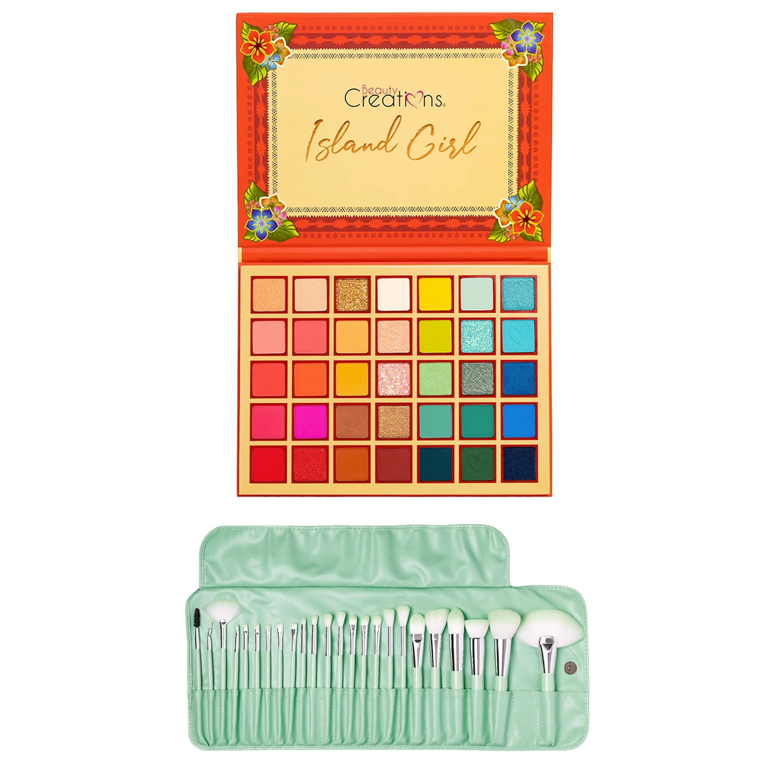 Pack Paleta Sombra Island Girl + 24 Brochas Pastel