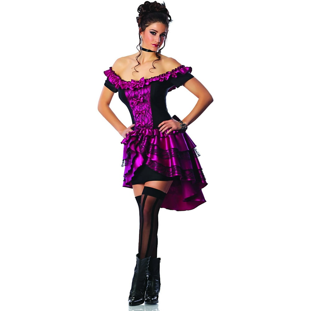 Womens Adult Sapphire Magenta Dance Hall Queen Costume