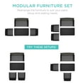 thumbnail image 3 of Best Choice Products 4-Piece Outdoor Wicker Patio Conversation Furniture Set w/ Table, Cushions - Black/ Gray, 3 of 8