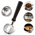 thumbnail image 1 of Resolver Irfora Portafiltro desnudo sin fondo de acero inoxidable de 54 mm y 3 orejas Reemplazo de la cesta del filtro de la taza de la manija del café de madera para las máquinas de café Breville Se Irfora Resolver, 1 of 7