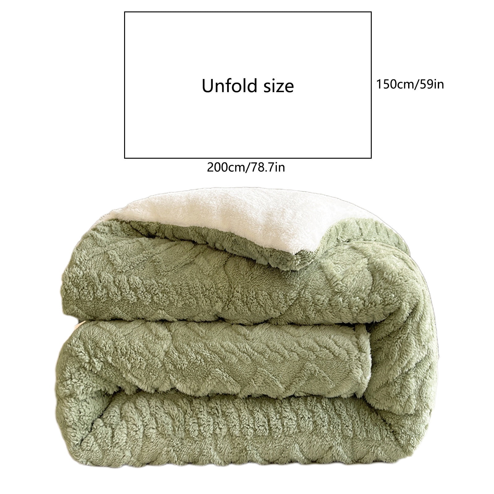 JMKQLZ Winter Lambswool Quilt Thick Warm Plush Bedding Comforter Bed Blanket Cold Weather Protection Suitable For All Seasons