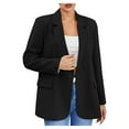 thumbnail image 2 of Wiyuqeen Loose Fit Blazer for Women Dressy Casual Suit Coats Formal Lapel Collar Cardigan Long Sleeve Work Office Jackets Oversized Business Clothes, 2 of 6