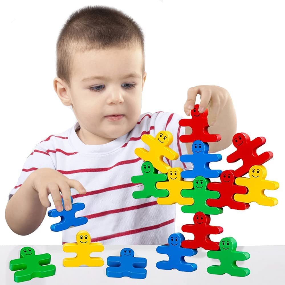 Baby Kid Educational Toys Wooden Blocks Balance Game Montessori Children Toys W 
