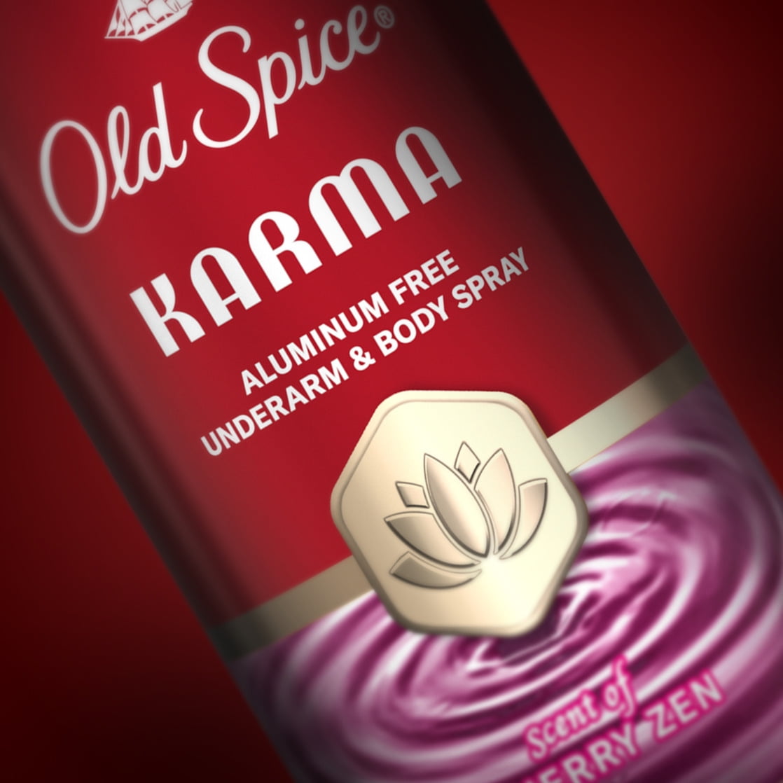 Old Spice Red Collection Body Spray for Men, Karma Scent, 5.1oz