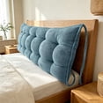 thumbnail image 3 of Headboard Backrest Pillow Long Wedge for Daybed Couch Support - Soft Chenille Reading Bolster Pillow for Bed, Sofa, Floor, and Travel Comfort, 3 of 4