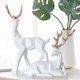 thumbnail image 1 of 1 par de estatuas geométricas de ciervos, esculturas de alces de animales, artesanías de resina hechas para escritorio, sala de , mueble B_Blanco Macarena Estatua de ciervo, 1 of 8