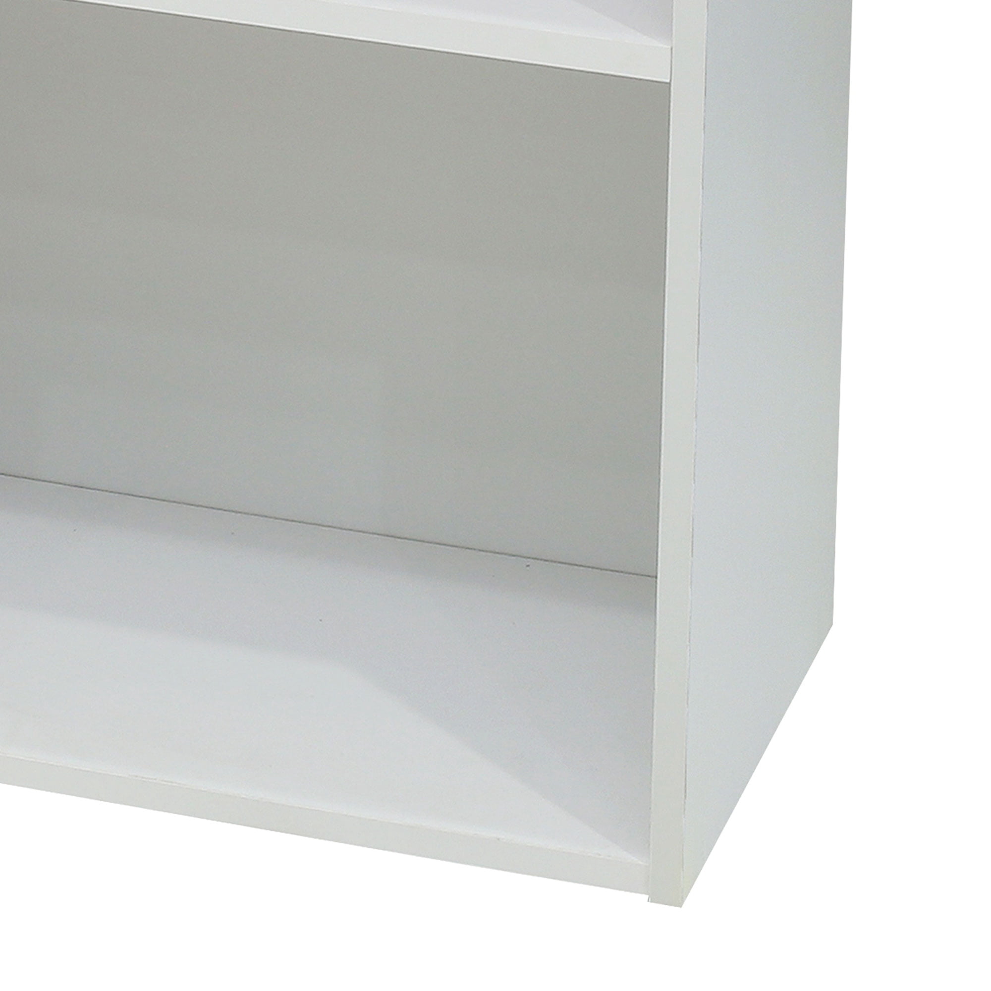 Kings Brand Furniture White Wood 2-Tier Bookcase – Storage Organizer with 2 Shelves for Kids, Teens & Adults