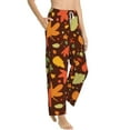 thumbnail image 2 of Haiem Autumn Leaves Women's Pajama Pants Ultra Lightweight Pjs Bottoms Sleepwear Bottom Pants With Pocket Drawstring-Small, 2 of 9