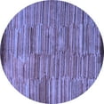 thumbnail image 1 of Ahgly Company Indoor Round Abstract Blue Modern Area Rugs, 3' Round, 1 of 4