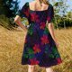 thumbnail image 5 of Vestido de manga corta con estampado de babosa marina, vestidos largos para mujer, vestido de falda para mujer, 5 of 7