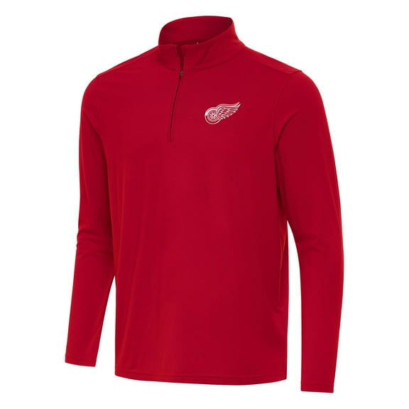 Men's Antigua Red Detroit Red Wings Intent Quarter-Zip Top