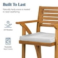 thumbnail image 5 of Best Choice Products Set of 2 Outdoor Acacia Wood Bar Stools Bar Chairs w/ Weather-Resistant Cushions - White Sand, 5 of 7