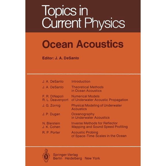 Topics in Current Physics Ocean Acoustics, Book 8, (Paperback)