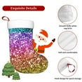 thumbnail image 5 of Yiaed Glitter Rainbow Print Christmas Stockings, Christmas Stockings Hanging Ornaments, Christmas Stockings for Family Christmas Holiday Decorations, 5 of 7