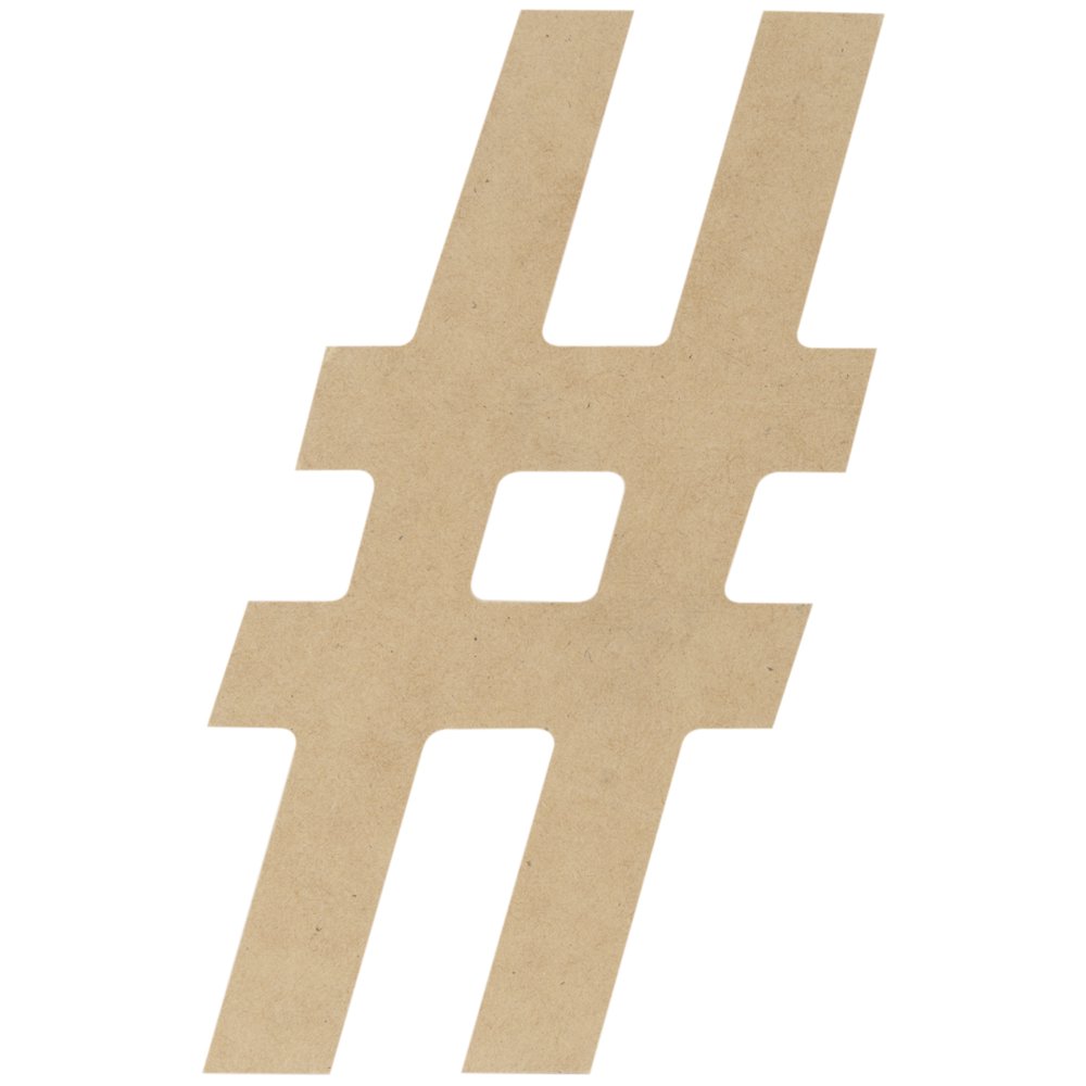 MDF Classic Font Wood Letters & Numbers 9.5 Inch-Symbol # - Walmart.com