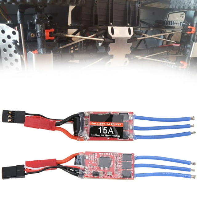 Contrôleur de Vitesse Électronique, Durable 15A Brushless ESC, RC Partie de Voiture RC Accessoires de Voiture pour Pièce de Rechange de Voiture Modèle