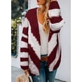 thumbnail image 2 of QWZNDZGR Womens Open Front Long Sleeve Chunky Knit Cardigan Sweaters Loose Outwear Coat, 2 of 8