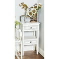 thumbnail image 3 of DecMode Traditional Carved Wood White Side Table, 16"W x 29"H, 3 of 17