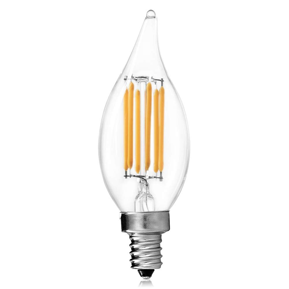 Classic Edison Filament COB LED Bulbs Glass Chandelier Candle/Flame/Globe Light 