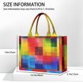 thumbnail image 3 of Large Capacity Tote Bag,Colorful Rainbow Checkered Pattern Handbag Fashion Luxury Tote Bag,15.7"x13"x 5.1" Inches,Laptop Compatible, 3 of 6
