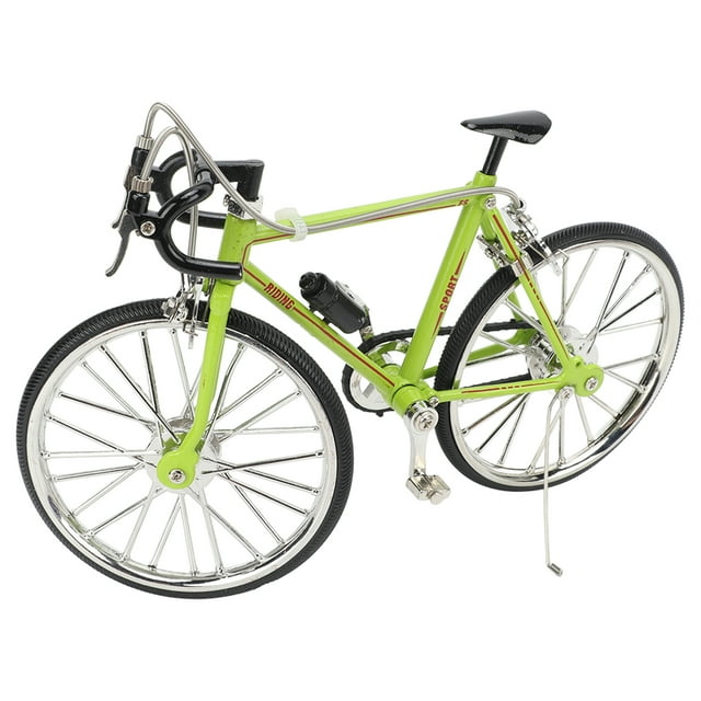 Bike Model, 3D Car Model Simple Assembly Green Bike Model Ornament 11.5x19.5cm Compact Structure For Desktop Decoration For Birthday Gifts