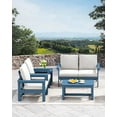 thumbnail image 2 of SSyao HDPE Outdoor Coffee Table, All-Weather Rectangular Patio Side Table, Heavy Duty Weather-Resistant Balcony Table for Poolside, Deck, Garden, Backyard Furniture,Deep Blue 1pack, 2 of 7
